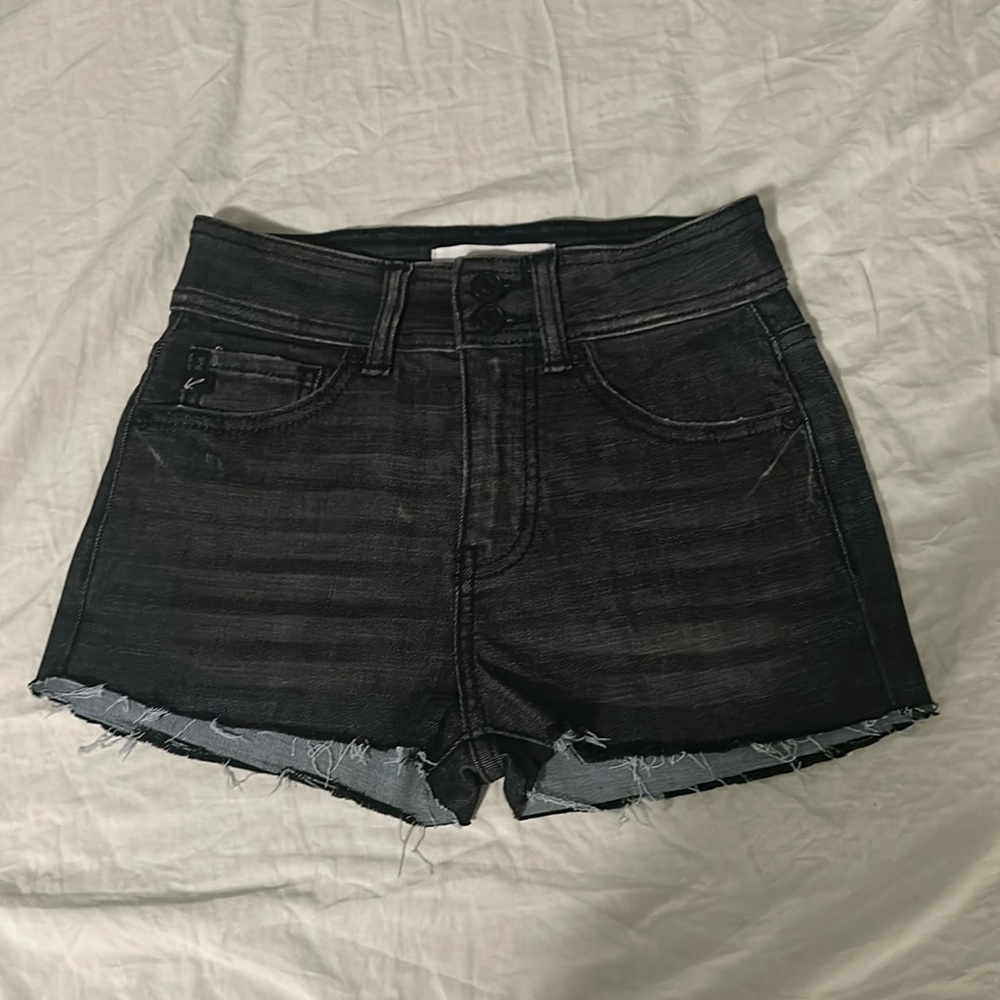 black, washed out, Kancan jean shorts